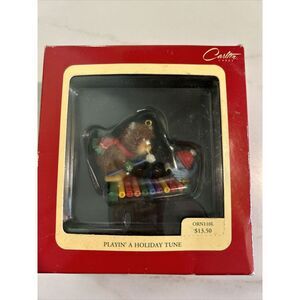 VINTAGE Carlton Cards CHRISTMAS Ornament Playin' A Holiday Tune Xylophone NEW